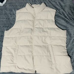 Time and Tru Corduroy Cream Vest